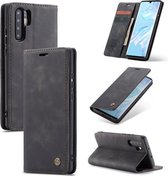 CaseMe-013 Multifunctionele Retro Frosted Horizontale Flip Leren Case voor Huawei P30 Pro, met Kaartsleuf & Houder & Portemonnee (Zwart)