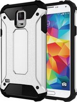 Voor Galaxy S5 / G900 Tough Armor TPU + pc combinatiebehuizing (zilver)