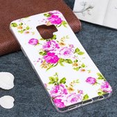 Voor Galaxy S9 Noctilucent Rose bloemenpatroon TPU zachte achterkant beschermhoes