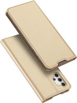 Voor Samsung Galaxy A32 5G DUX DUCIS Skin Pro Series Horizontale Flip PU + TPU lederen tas, met houder en kaartsleuven (goud)