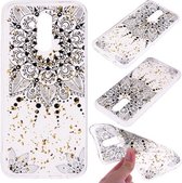 Cartoon patroon goudfolie stijl Dropping Glue TPU zachte beschermhoes voor Huawei Mate20 Lite (Datura)