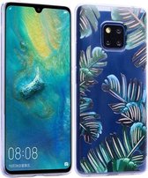 Voor Huawei Mate 20 Pro gekleurd tekeningpatroon zeer transparant TPU beschermhoes (bananenblad)