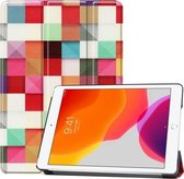 Voor iPad 10.2 / iPad 10.2 2020 Gekleurde Tekening Horizontale Flip Leren Case met Drie-vouwbare Houder & Slaap / Wekfunctie (Magische Kubus)