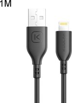 Kuulaa KL-X08 Minimalistische serie USB naar 8-pins interface MFI snellaadgegevenskabel, lengte: 1m (zwart)