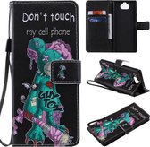 Voor Sony Xperia 20 Schilderen Horizontale Flip Leren Case met Houder & Kaartsleuf & Lanyard (Cyclops)