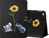 Gekleurde Tekening Horizontale Leren Flip Case met Houder & Kaartsleuven & Slaap- / Wekfunctie Voor iPad Air / Air 2/2017/2018 (Olifant)