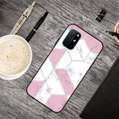 Voor OnePlus 8T Frosted Fashion Marble schokbestendig TPU beschermhoes (wit blok)