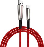 JOYROOM S-M399 Time Series 3A USB-C / Type-C interface opladen + transmissie Gevlochten nylon datakabel met groen selectiekader, kabellengte: 1,5 m (rood)