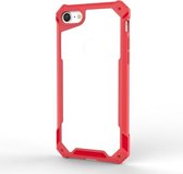 Voor iPhone SE 2020 & 8 & 7 transparante pc + TPU volledige dekking schokbestendige beschermhoes (rood)