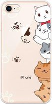 Voor iPhone 7/8 Lucency Painted TPU Protective (Meow Meow)