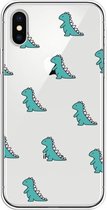 Voor iPhone XS Max Lucency Painted TPU Protective (Mini Dinosaurus)