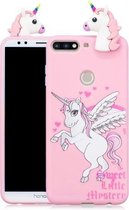 Voor Huawei Honor 7C schokbestendige cartoon TPU beschermhoes (eenhoorn)