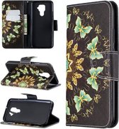 Voor Huawei Mate 30 Lite Patroon Gekleurde Tekening Horizontale Flip Leren Case met Houder & Kaartsleuven & Portemonnee (Halve Cirkel Vlinder)