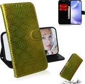 Voor Xiaomi Redmi K30 Effen Kleur Kleurrijke Magnetische Gesp Horizontale Flip PU Lederen Case met Houder & Kaartsleuven & Portemonnee & Lanyard (Goud)