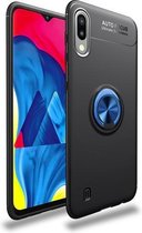 Schokbestendig TPU-hoesje voor Galaxy M10, met houder (zwartblauw)