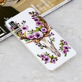 Lichtgevende Sika Deer Pattern schokbestendige TPU beschermhoes voor Galaxy A7 (2018)