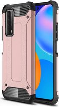 Huawei P Smart (2021) Hoesje - Mobigear - Outdoor Serie - Hard Kunststof Backcover - Roségoud - Hoesje Geschikt Voor Huawei P Smart (2021)