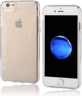 Voor iPhone 8 & 7 S-vormige zachte TPU beschermhoes (transparant)