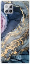 Voor Samsung Galaxy F62 / M62 Frosted Fashion Marble Shockproof TPU beschermhoes (abstract goud)