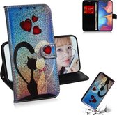 Voor Galaxy M30s Gekleurd Tekening Patroon Kleurrijke Magnetische Gesp Horizontale Flip PU Lederen Case met Houder & Kaartsleuven & Portemonnee & Lanyard (Love Cat)