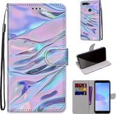 Voor Huawei Y6 (2018) / Honor 7A Gekleurde Tekening Cross Texture Horizontale Flip PU Leather Case met Houder & Kaartsleuven & Portemonnee & Lanyard (Fluorescerende Watertextuur)