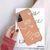 Voor Galaxy A71 Enjoy Love Pattern Frosted TPU beschermhoes (Coral Orange)