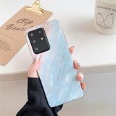 Voor Galaxy A71 Hoge kwaliteit TPU Smooth Marbled IMD mobiele telefoonhoes (blauw F7)