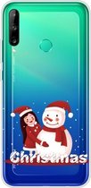 Voor Huawei P40 Lite E Christmas Series Transparante TPU beschermhoes (Girl Snowman)