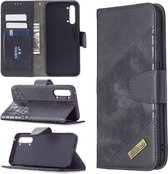 Voor OPPO Find X2 Lite Bijpassende Kleur Krokodil Textuur Horizontale Flip PU Lederen Case met Portemonnee & Houder & Kaartsleuven (Zwart)