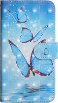 3D-schilderijpatroon Horizontale flip TPU + PU lederen tas met houder & kaartsleuven en portemonnee voor Galaxy S8 + (drie vlinder)