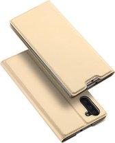 DUX DUCIS Skin Pro Series schokbestendige horizontale flip lederen tas met houder en kaartsleuven voor Galaxy Note 10 (goud)