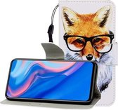 Voor Huawei P Smart Z / Y9 Prime (2019) Gekleurde Tekening Horizontale Flip Leren Case met Houder & Kaartsleuf & Portemonnee (Vos)