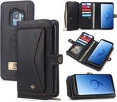 Voor Galaxy S9 POLA Multifunctionele TPU + pc Magnetische horizontale flip lederen tas met houder & kaartsleuven & portemonnee & fotolijst (zwart)