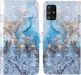 Voor Samsung Galaxy A71 5G A Quantum 3D-schilderij Gekleurd tekeningpatroon Horizontaal Flip TPU + PU-lederen hoes met houder & kaartsleuven & portemonnee & lanyard (Melkweg)