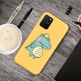 Voor Galaxy A91 & S10 Lite Cartoon dierpatroon schokbestendig TPU beschermhoes (gele krokodilvogel)