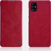 Voor Samsung Galaxy A51 5G NILLKIN QIN Series Crazy Horse Texture Horizontale Flip lederen tas met kaartsleuf (rood)