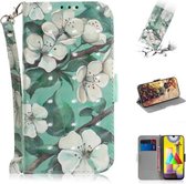 Voor Galaxy M31 3D Gekleurde Tekening Horizontale Flip Leren Case met Houder & Kaartsleuf & Portemonnee & Lanyard (Aquarel Bloemen)