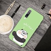 Voor Galaxy A50 Cartoon Animal Pattern Shockproof TPU beschermhoes (Green Panda)