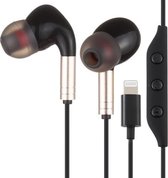 520 8-pins interface oortelefoon met draadbediening in het oor met siliconen oordopjes, kabellengte: 1,2 m (goud)