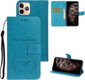 Voor iPhone 11 Pro Chai Dog Pattern Horizontale flip lederen hoes met beugel & kaartsleuf & portemonnee & lanyard (blauw)