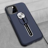 Schokbestendige TPU + pc-beschermhoes met houder voor iPhone 11 (blauw)