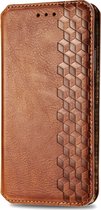 Mobigear Square Bookcase Hoesje - Geschikt voor OPPO A72 - Cognac
