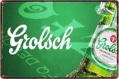 Retro Muur Decoratie uit Metaal Grolsch 20x30cm DU-9138