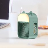 Huishoudelijke Mini-bevochtigingsventilator Draagbare USB Watergekoelde airconditioningventilator (Bear Ear-Green)