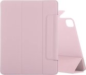 Horizontale flip ultradunne vaste gesp magnetische PU lederen tas met drievoudige houder & slaap- / wekfunctie voor iPad Pro 11 inch (2020) / Pro 11 2018 / Air 2020 10.9 (roségoud)