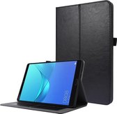 Voor Huawei MatePad T 10s 2-opvouwbare zakelijke horizontale flip PU lederen tas met kaartsleuven en houder (zwart)