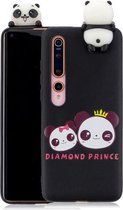 Voor Xiaomi Mi 10 5G schokbestendige cartoon TPU beschermhoes (twee panda's)