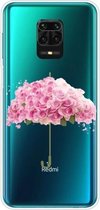 Voor Xiaomi Redmi Note 9S schokbestendig geverfd TPU beschermhoes (bloemenparaplu)