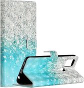 Voor Samsung Galaxy A21s 3D Geschilderd Patroon Horizontale Flip Leren Case met Houder & Kaartsleuven & Fotolijst & Portemonnee (Zeewater Zand)