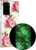Voor Samsung Galaxy Note20 Ultra Luminous TPU zachte beschermhoes (Rose Flower)